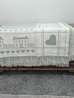 Cottage Teal Tapestry Blanket